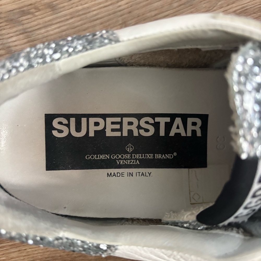Golden Goose Glitter and Gray Star Sneakers - Picture 15 of 16